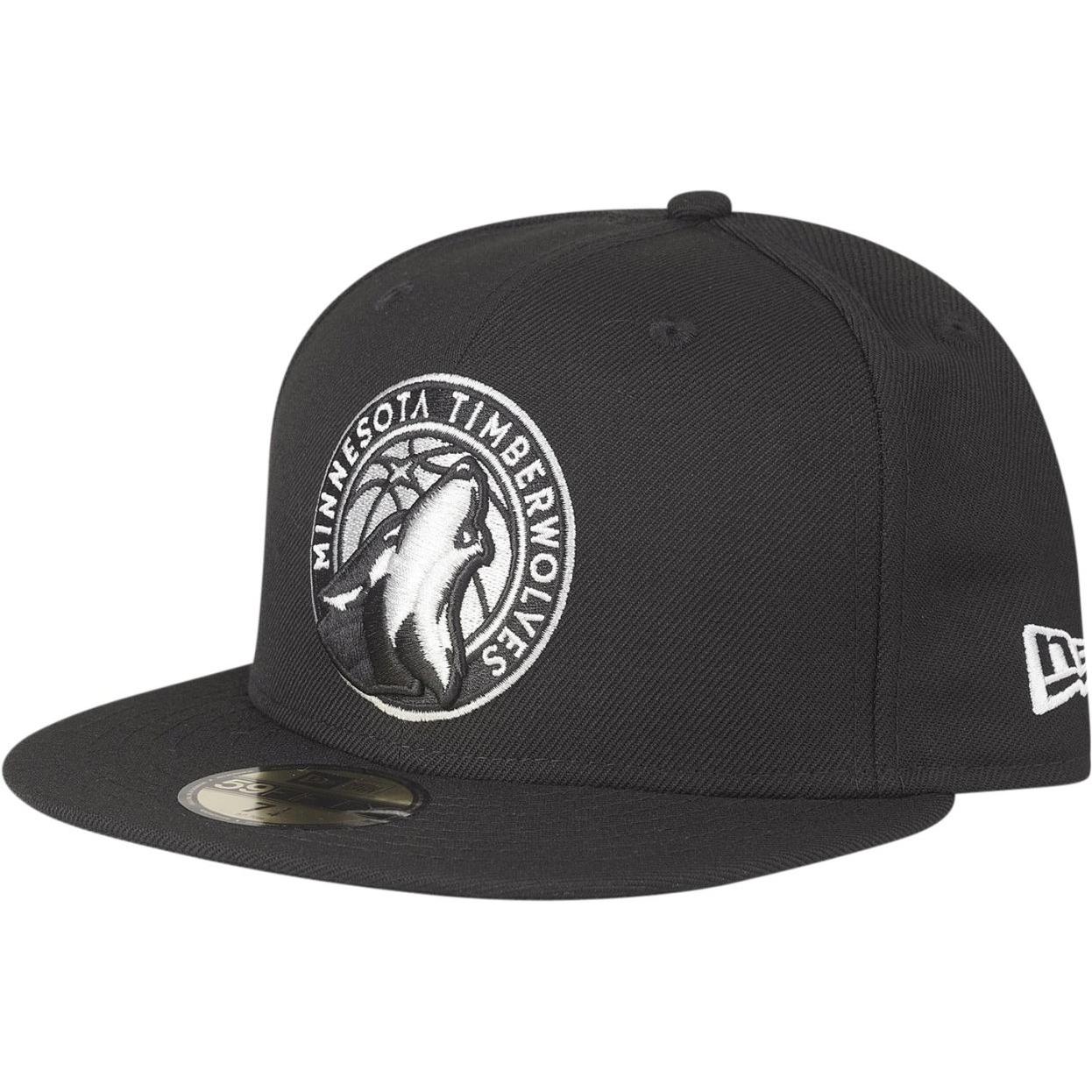 New Era, Herren, Cap, 59Fifty Fitted Cap - Minnesota Timberwolves - 7 1/4, Schwarz, (7 1/4)