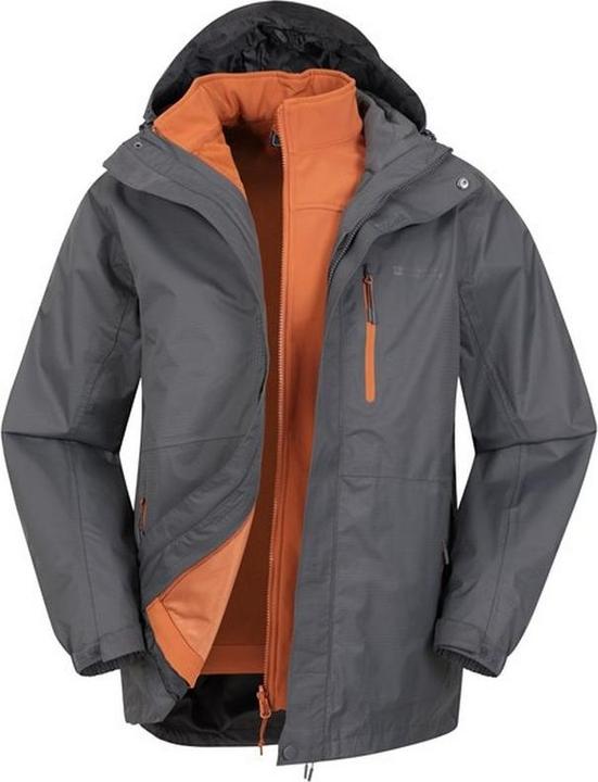 Actual product image Mountain Warehouse Mens Bracken Extreme 3 in 1 Waterproof Jacket (M)
