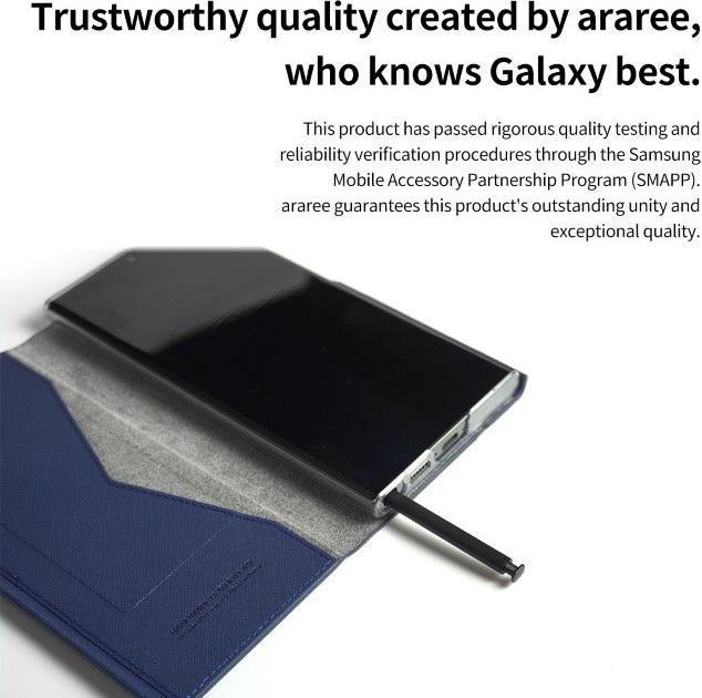 Actual product image Araree Bonnet Diary Made in Korea Series (Samsung Galaxy S24 Ultra)