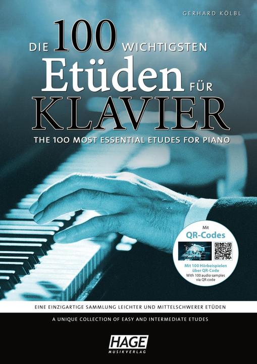 Actual product image Die 100 wichtigsten Etüden für Klavier + 2 CDs (English, German, Gerhard Kölbl, Helmut Hage, 2013)