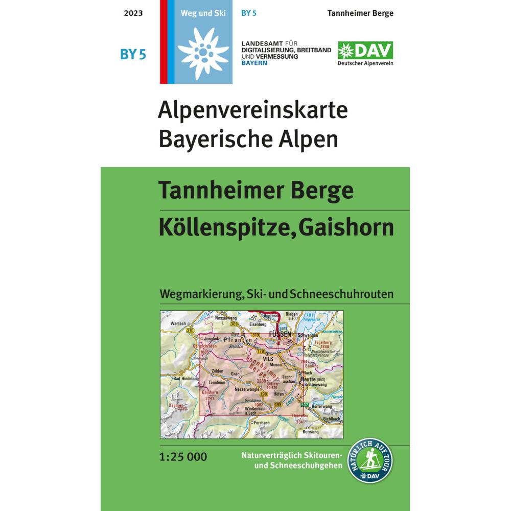 Tannheimer Berge, Köllenspitze, Gaishorn, Landkarte