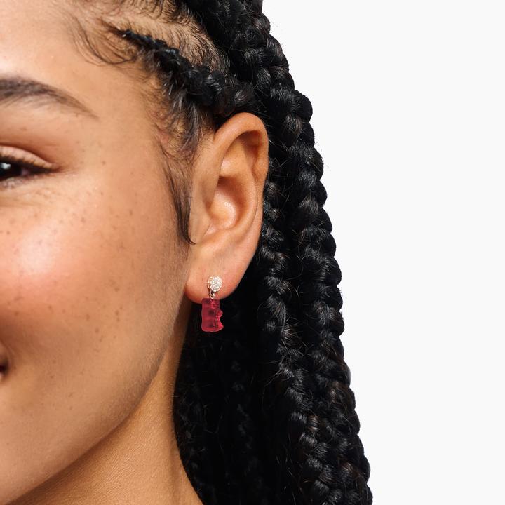 Produktbild Thomas Sabo Ohrstecker mit roten Goldbären Silber (925 Silber)