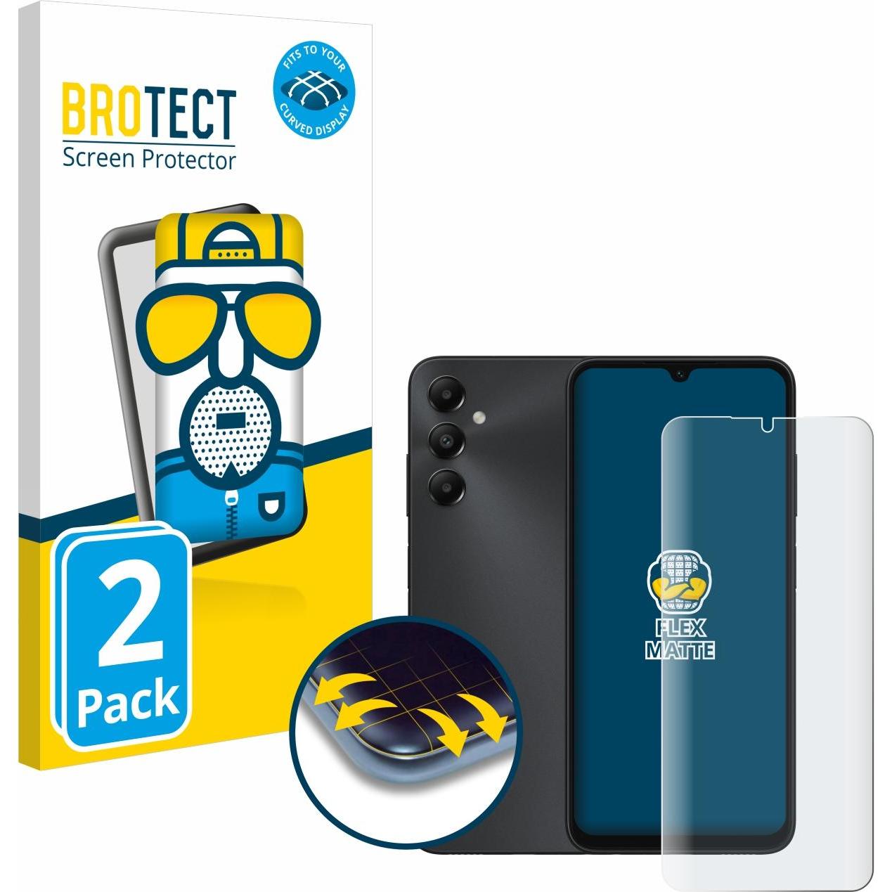Thumbnail - BROTECT Full-Cover Displayschutz Matt (2 Stück, Samsung Galaxy A05s), Smartphone Schutzfolie, Grau