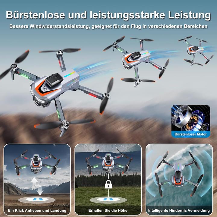 Image du produit Grutoly Drohne mit 4K-Kamera und Hindernisvermeidung (20 min)