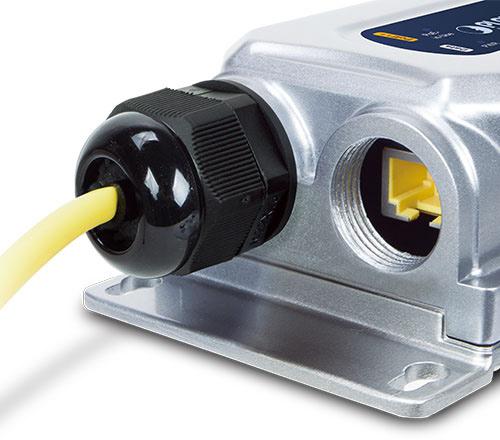Actual product image Planet Industrial 1-Port 802.3bt PoE++ Injector (802.3bt (PoE++), 60 W)