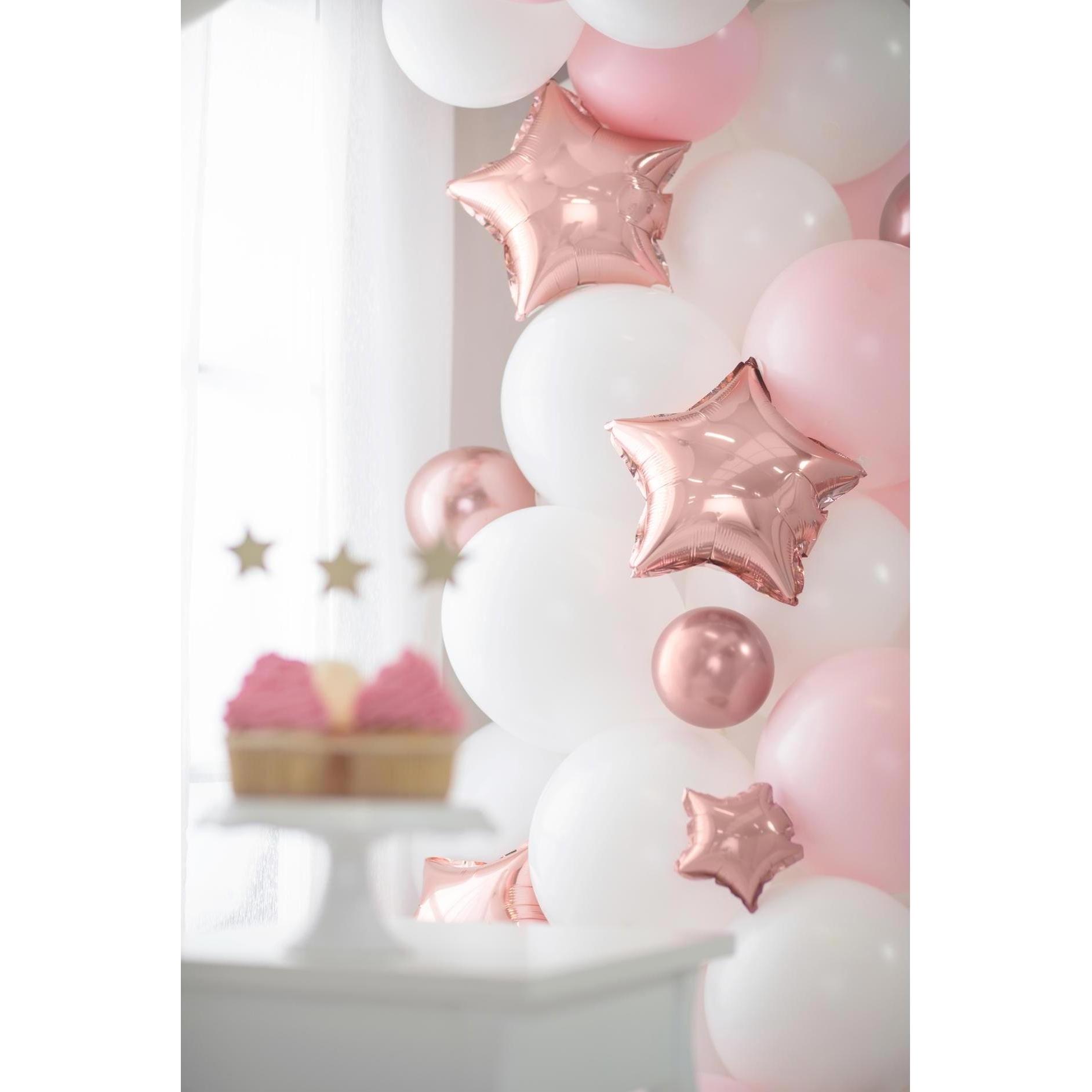 Thumbnail - Partydeco Mini Ballons Spiegeleffekt Rose Gold - 50 Stk.