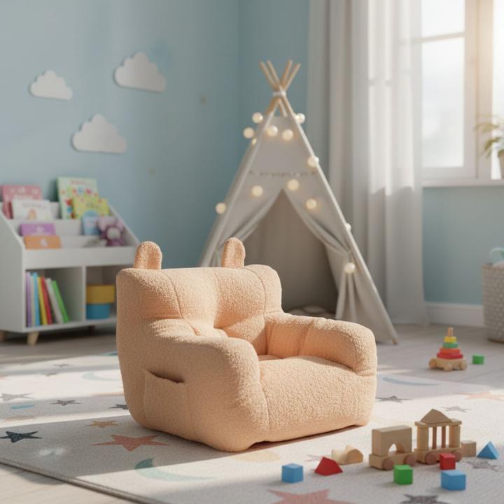 Produktbild Hermex Kindersessel mit Ohren Mini-Sessel Kuschelsessel für Kinder Sitzsack (Kindersessel)