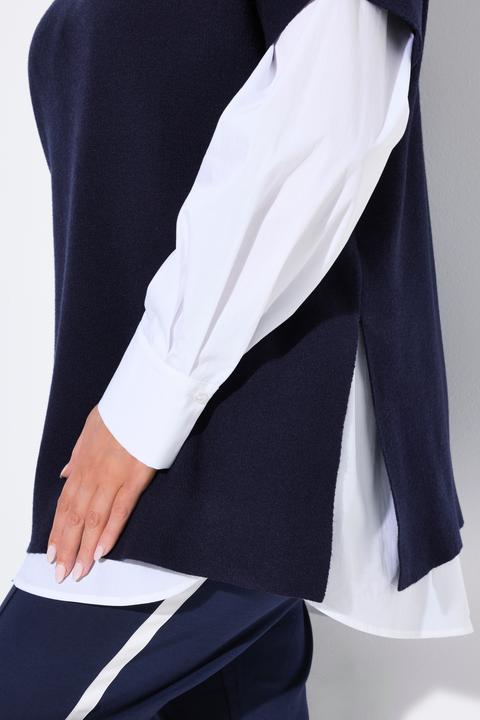 Produktbild Ulla Popken Pullunder, Oversized, Stehkragen, ärmellos (46, 48)