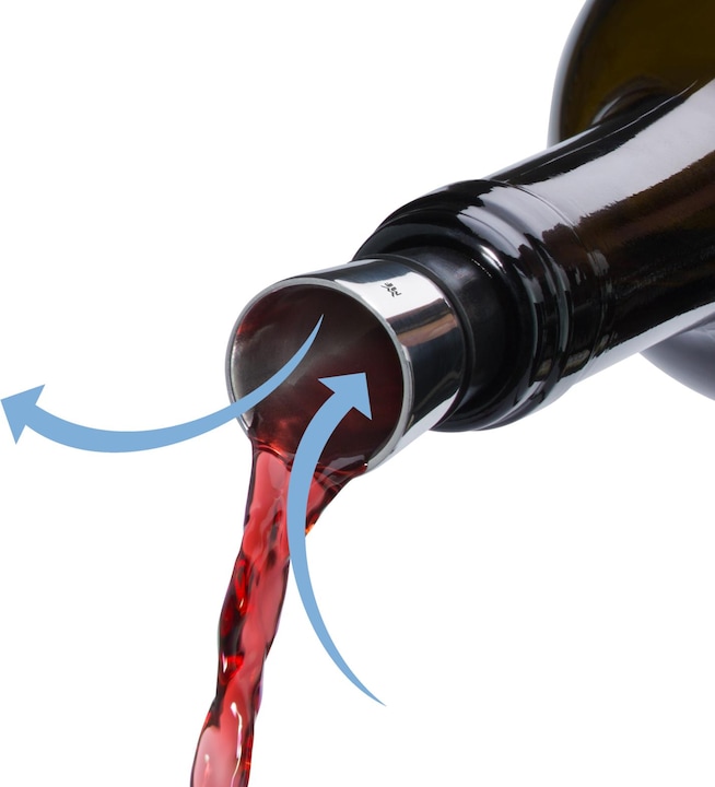 Produktbild WMF Weinausgiesser mit Flaschenverschluss für alle Weinflaschen Vino Edelstahl (Weinverschluss, Weinausgiesser)