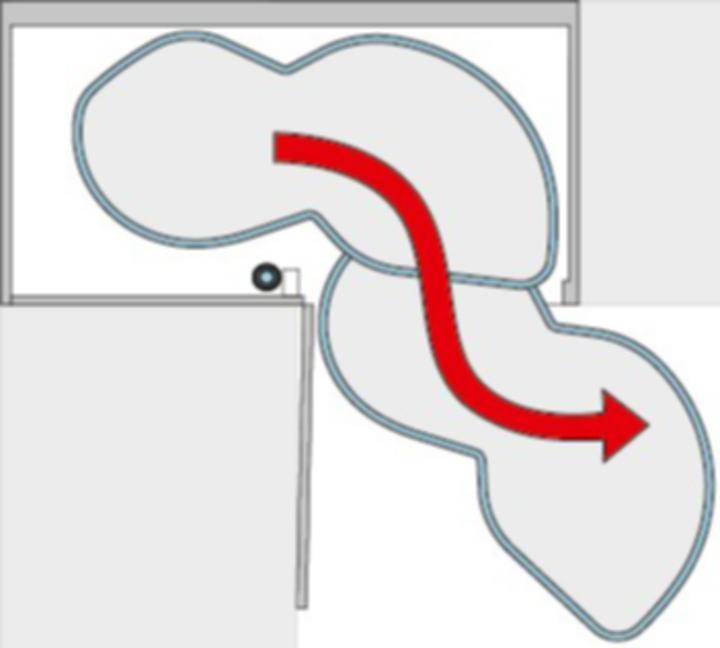 Image du produit Peka Metall Ferrures d'angle de meuble pivotant LeMans II Arena Classic pour charnière (1 pcs)