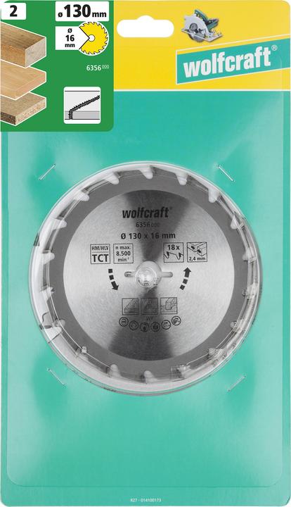 Produktbild wolfcraft Kreissägeblatt 6366000 Durchme