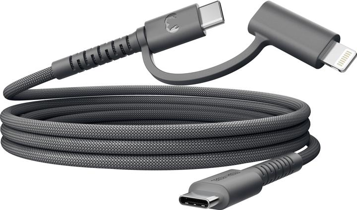 Fresh'N Rebel Fresh 'n Rebel USB-C Combo Cable Grey (2 m, 60 W)