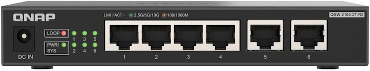 Actual product image QNAP QSW-2104-2T-R2 (6 Ports)