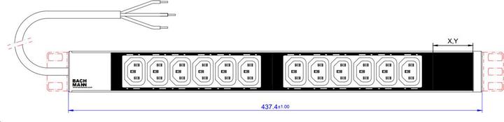 Image du produit Bachmann Système IT PDU 19 (12 x, CEI 320, 2 m)