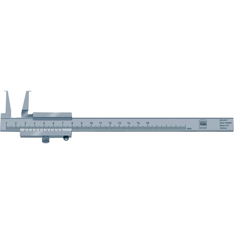 Tesa, Messlehre, Nutenmessschieber 160 mm / Nonius 0.05 / 00510371 (16 cm)