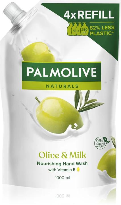 Produktbild Palmolive Naturals Milk & Olive Liquid Hand Soap Refill - 1000 ml (Flüssigseife, Handseife Nachfüllpackung, 1000 ml)