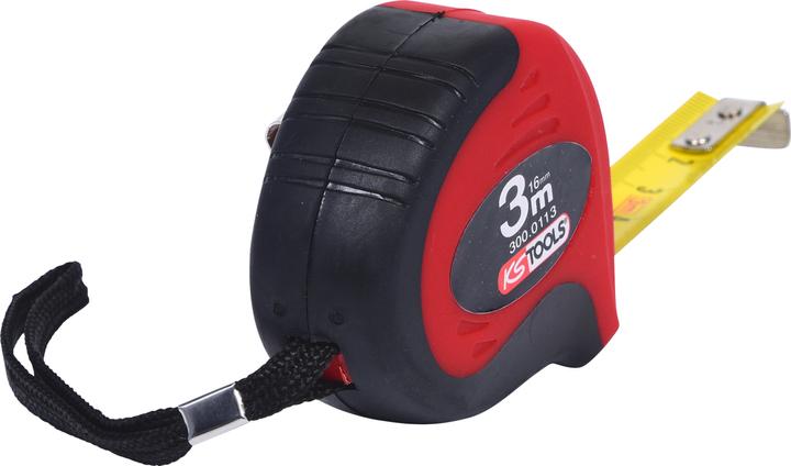 Actual product image KS Tools Tape measure with locking device and belt clip, black red, 3m (3 m)