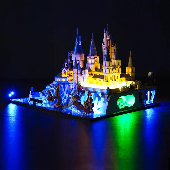 Produktbild BrickBling LED Licht Set für LEGO Schloss Hogwarts mit Schlossgelände (76419) inkl. Fernbedienung