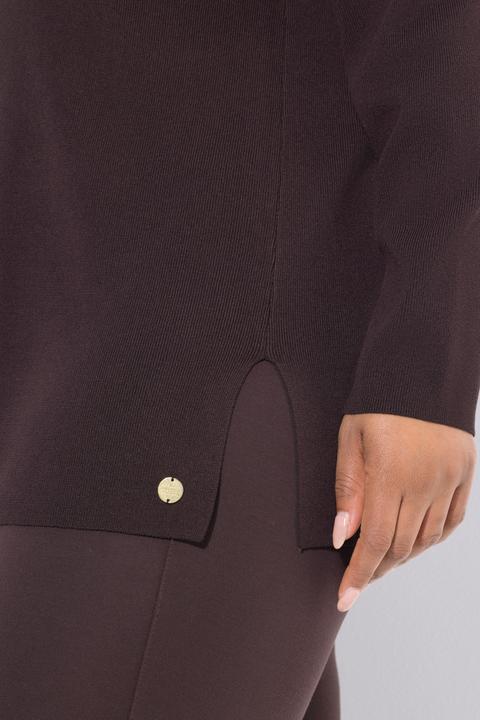 Produktbild Ulla Popken Pullover, Ripp-Stehkragen, Langarm, Feinstrick (46, 48)