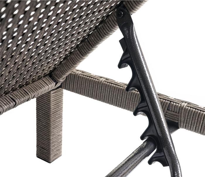 Actual product image Swisshandel24 Poly-Rattan Sunlounger, Relax Lounger Garden Lounger - Premium Grey, Cushion Dark Grey (198 cm)