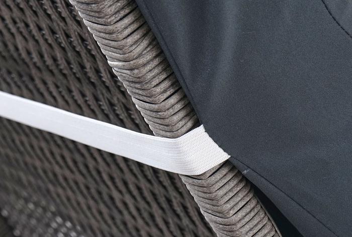 Actual product image Swisshandel24 Poly-Rattan Sunlounger, Relax Lounger Garden Lounger - Premium Grey, Cushion Dark Grey (198 cm)