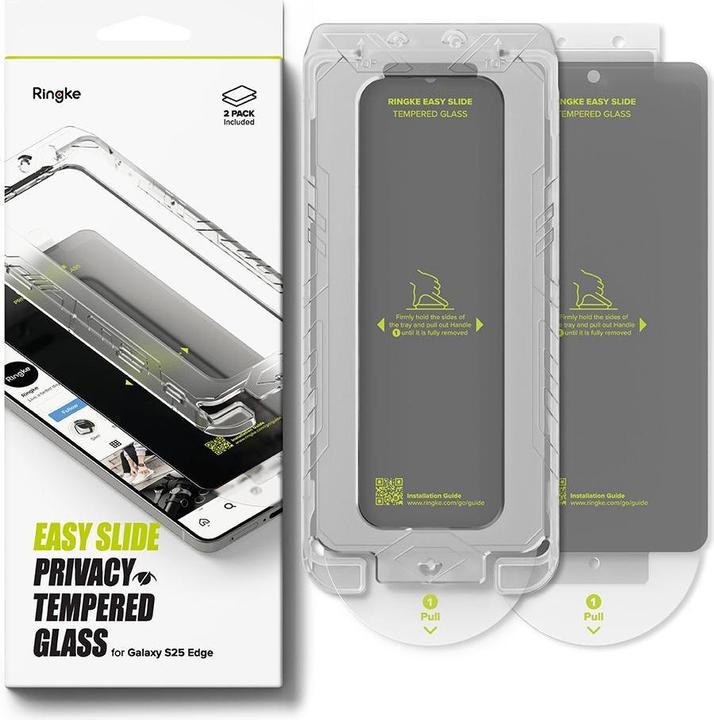Actual product image Ringke Easy Slide 2er-Pack Sichtschutzglas für Samsung Galaxy S25 Edge (2 pcs., Samsung Galaxy S25 Edge)