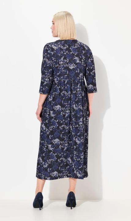 Image du produit Ulla Popken Jerseykleid, A-Linie, Blumenmuster (54)
