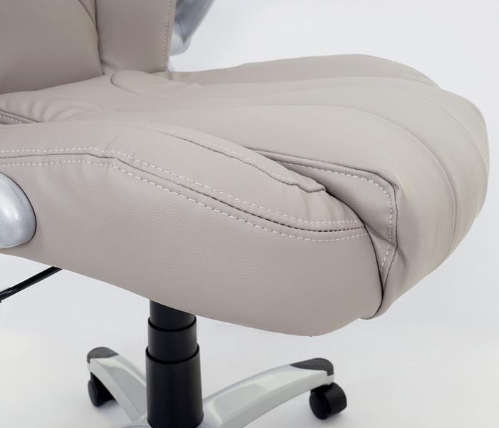 Image du produit Swisshandel24 Chaise de bureau, chaise de bureau fauteuil de direction, similicuir - taupe (48 - 58 cm)