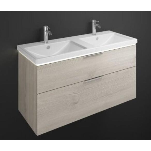 Thumbnail - burgbad, Badmöbelset, Eqio Keramik-Doppelwaschtisch inklusive Waschtischunterschrank und LED-Waschtischunterschran