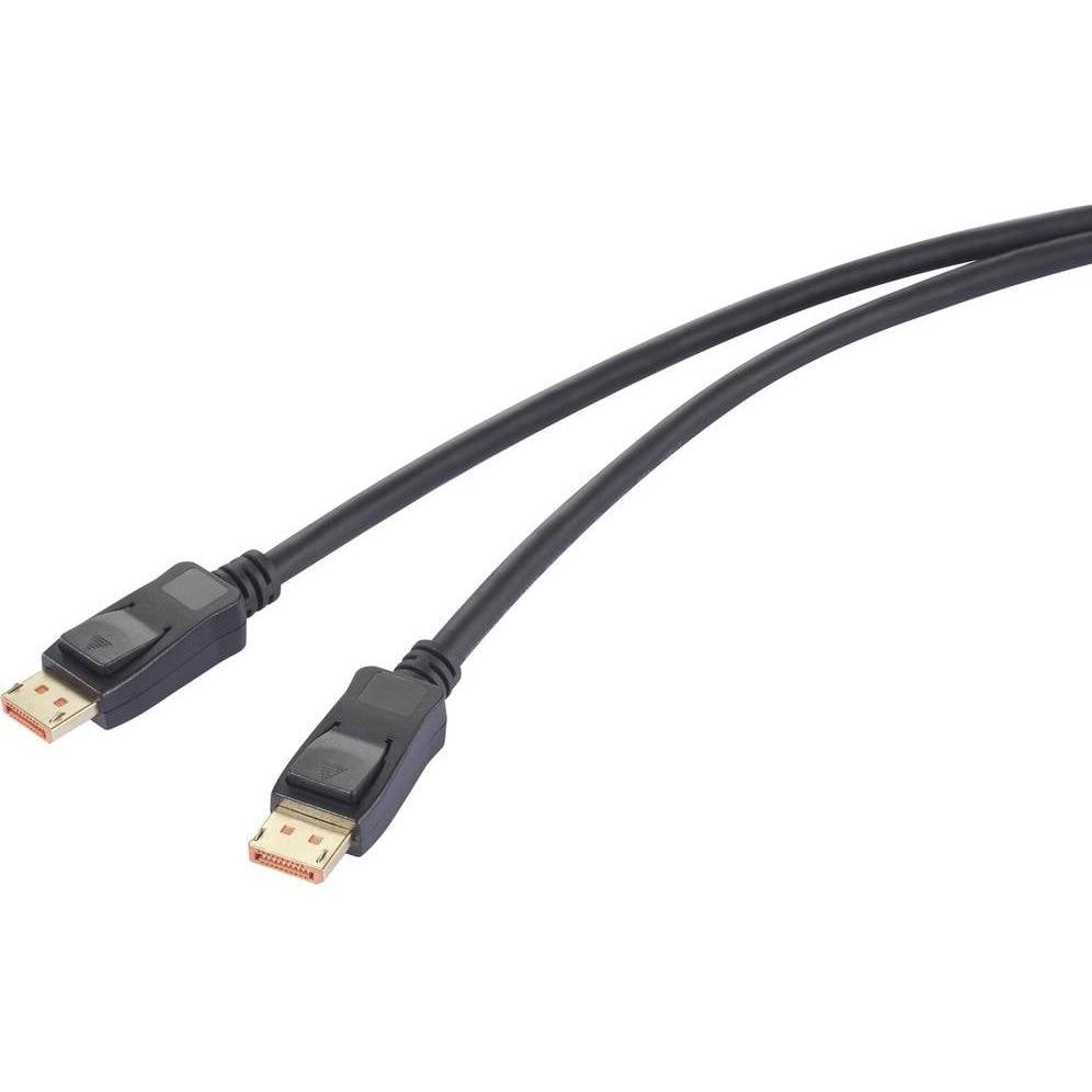 Renkforce DisplayPort Anschlusskabel DisplayPort Stecker 2.00 m Schwarz RF-65628 (2 m, DisplayPort), Video Kabel