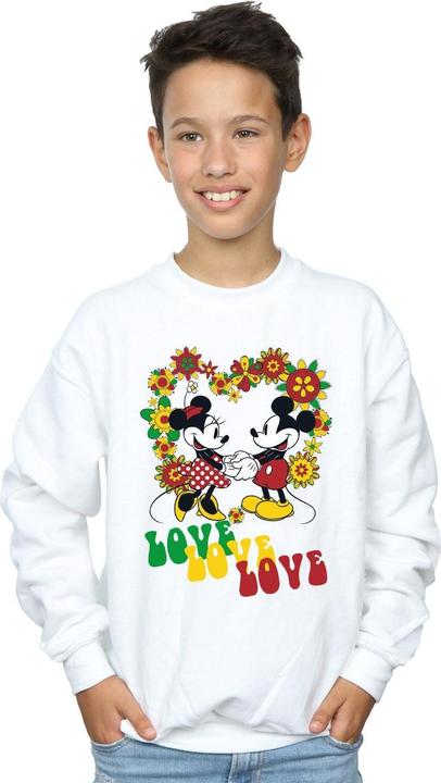 Produktbild Disney Mickey And Minnie Mouse Hippie Love Sweatshirt Jungen (140, 146)