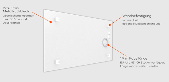 Produktbild Welltherm 310W Infrarotheizung (Metall) (310 W)