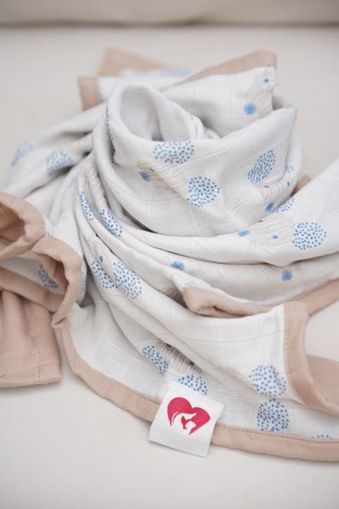Actual product image Beberotti 4 Layered Double sided Organic Muslin Blanket (90 x 75 cm)