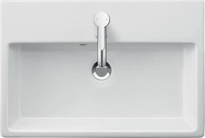Duravit Washbasin Compact VERO AIR o ÜL m HLB 600x400mm 1 tap hole white WG (Fitted sink, 40 cm, 60 cm)