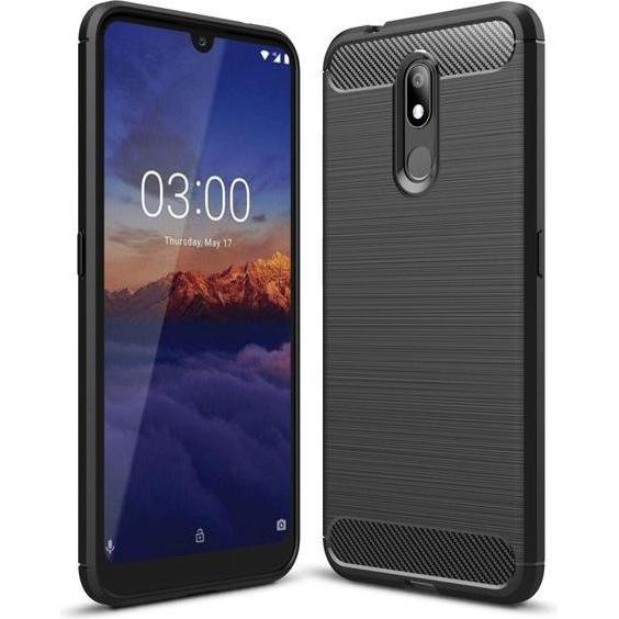 MU Style Carbon Fiber TPU Softcase Series (Nokia 3.2), Smartphone Hülle, Schwarz
