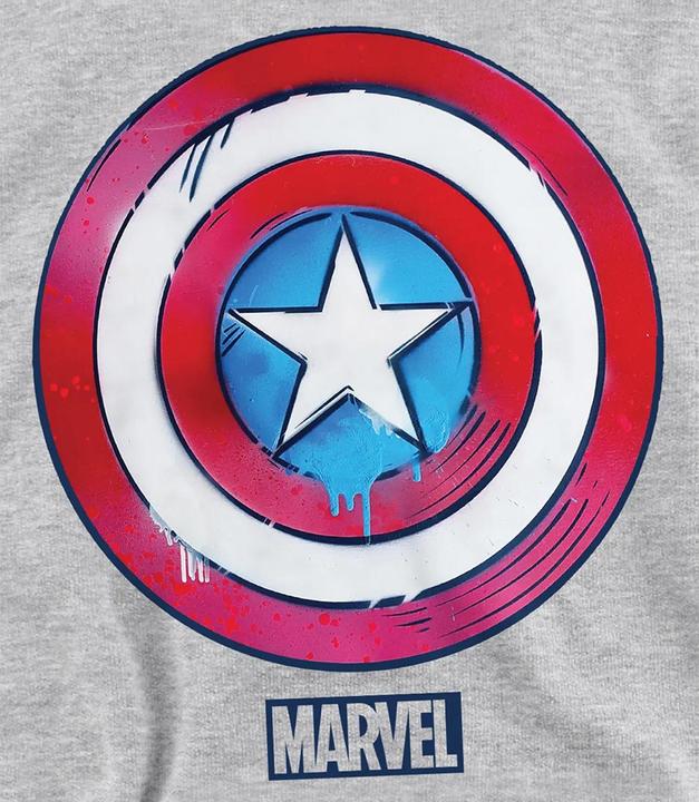 Produktbild Captain America Kapuzenpullover Zum Überziehen meliert (128)