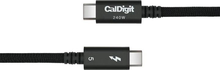 Produktbild CalDigit Thunderbolt 5 (USB-C) Pro cable - 0.5m TBT5-P05BB-240 (0.50 m, 240 W)