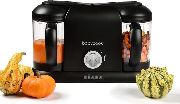 Beaba 4-in-1 Baby Food Processor with Steam Cooking, Blending, Defrosting, Warming and Dual Bowls