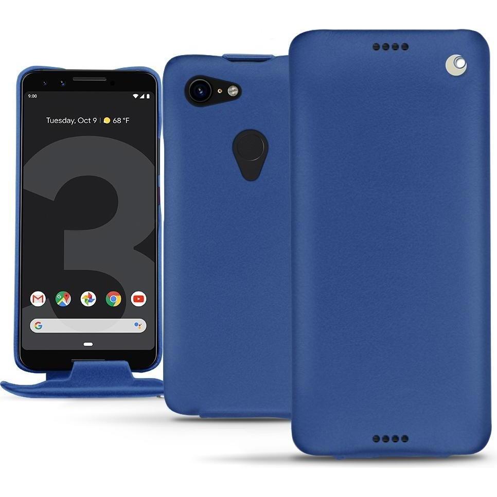 Noreve Lederschutzhülle vertikal (Google Pixel 3), Smartphone Hülle, Blau