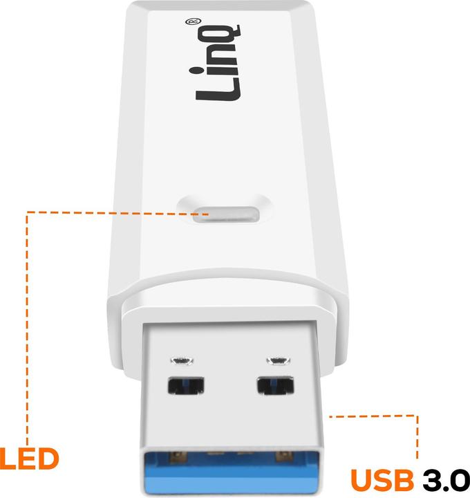 Produktbild LinQ USB 3.0 Kartenleser SD+microSD bis 5 Gbit/s (USB 3.0)