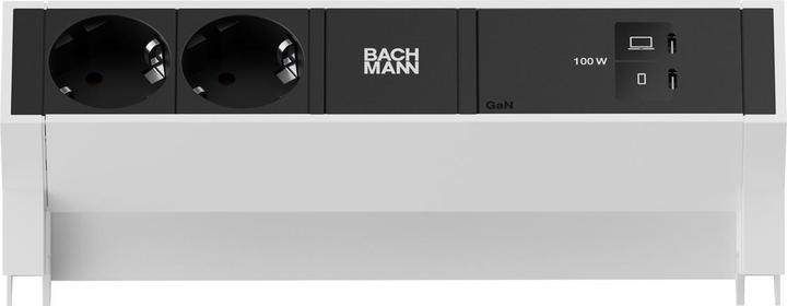 Actual product image Bachmann DESK2 2xCEE7/3 1xUSB C/C 100W 0,2m RAL9010 (3x, CEE 7/3)