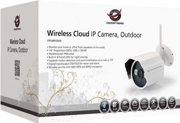 Actual product image Conceptronic CIPCAM720OD Wireless Network Camera (1280 x 720 pixels)