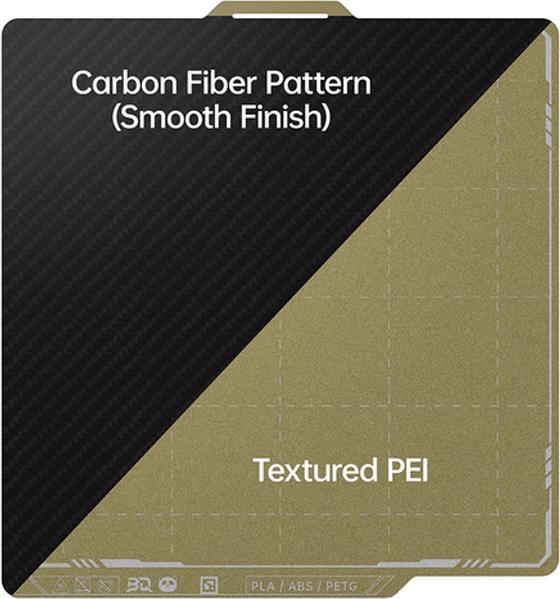 Produktbild 3d-printerstore.ch BIQU Buildplate for Bambu Lab textured PEI - Carbon PET für P1/X1 Series (Platte)