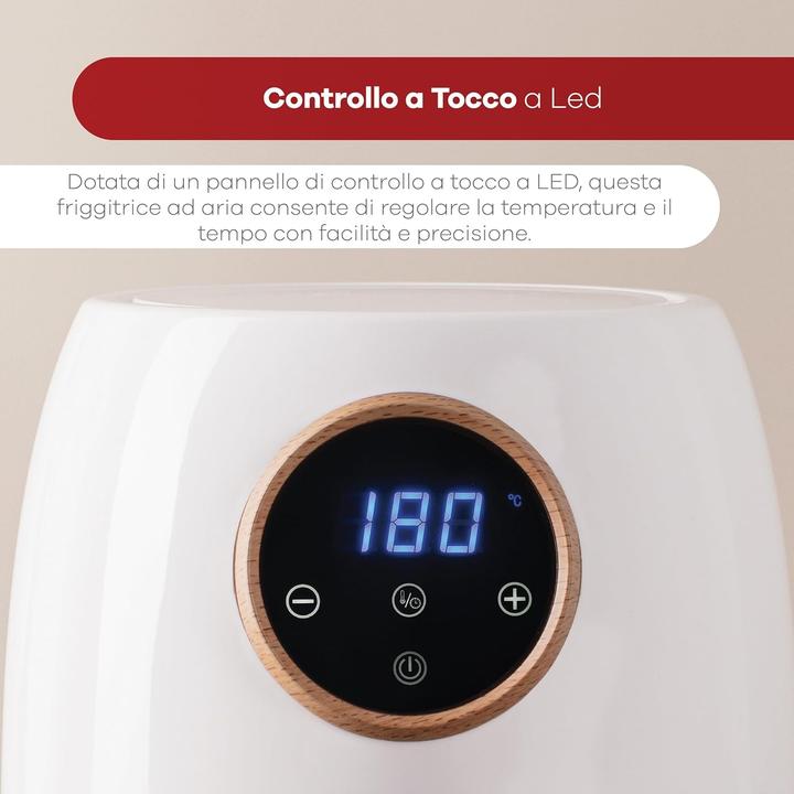 Produktbild Bergner Heissluft-Fritteuse 1000W Antihaftbeschichtung, mit Display, Cool-Touch-Gehäuse, Überhitzu