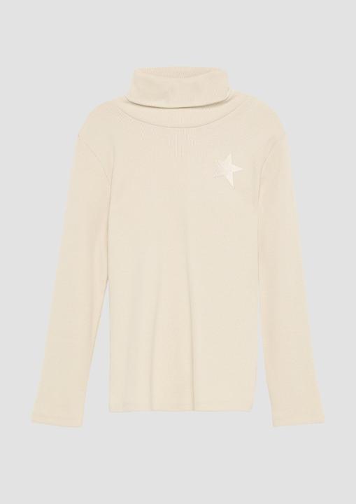 Produktbild S.Oliver T-Shirt Schmales Rollkragen-Shirt mit Stickerei (92)