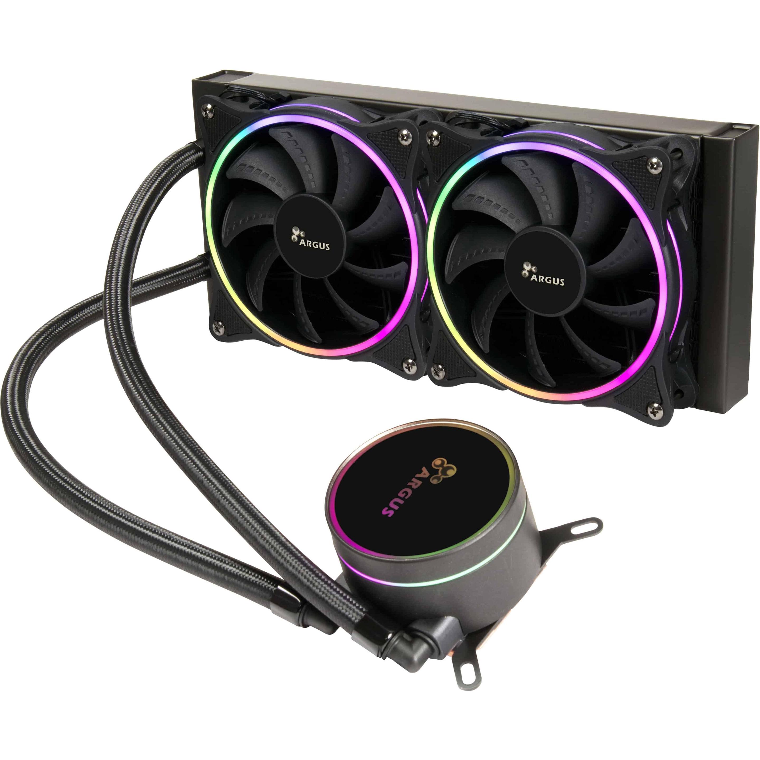 Intertech INTER-TECH Argus Iceman LC240 RGB AiO - Wasserkuehlung mit RGB-Beleuchtung fuer alle gaengigen Socke, CPU Wass...