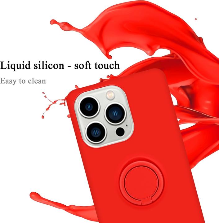 Actual product image Cadorabo Case for Apple iPhone 14 PRO MAX in TPU Liquid Ring Silicone Case Style (Apple iPhone 14 Pro Max)