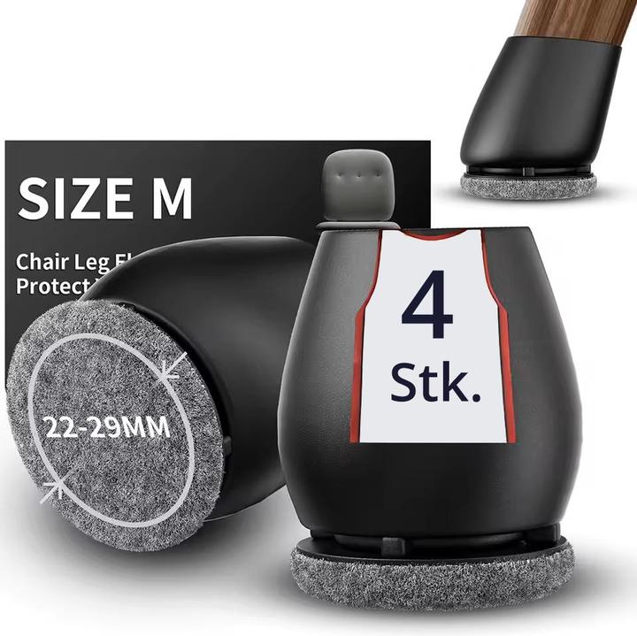 Qmexa Stuhlbein-Stulpen (Filzgleiter, Kunststoffgleiter, 4 Stk.)