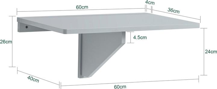 Actual product image SoBuy Wall-mounted folding table