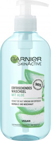 Produktbild Garnier , erfrischendes Waschgel mit Aloe Vera, normale und gemischte Haut, 200 ml (Reinigungsgel, 200 ml)